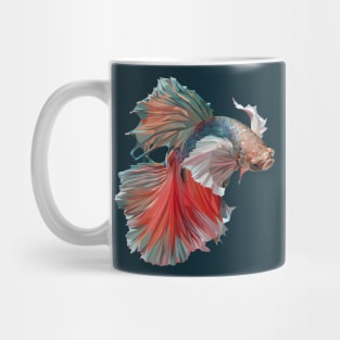 Polygonal illustration art of Siamese fighting fish. Mug